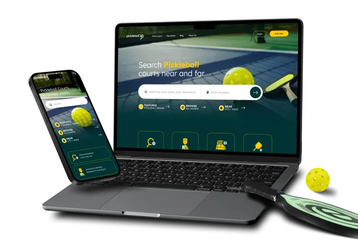 AI-powered mobile app connecting a global pickleball community